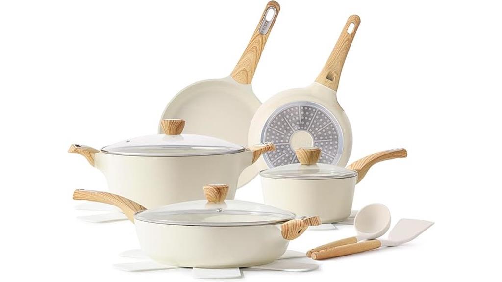 14 piece ceramic cookware set