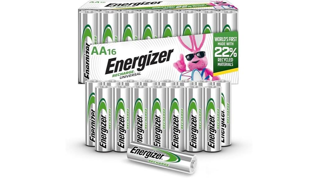 16 pack rechargeable aa batteries
