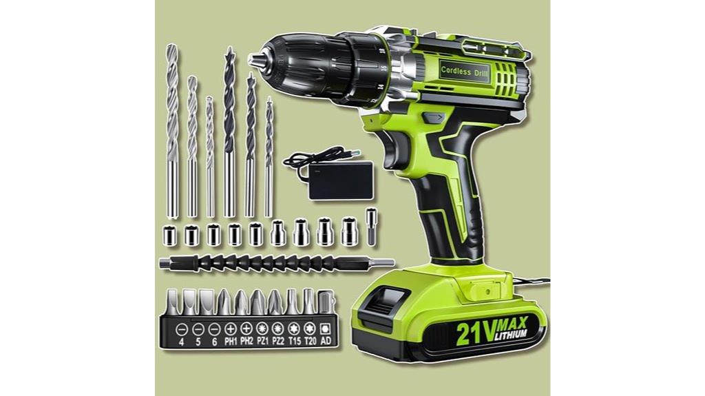21v cordless drill kit