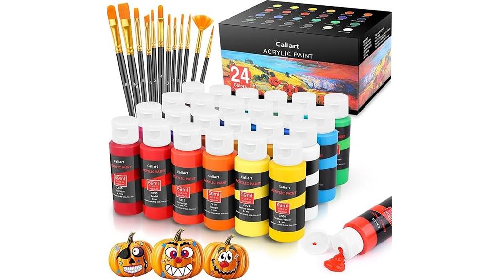 24 color acrylic paint set