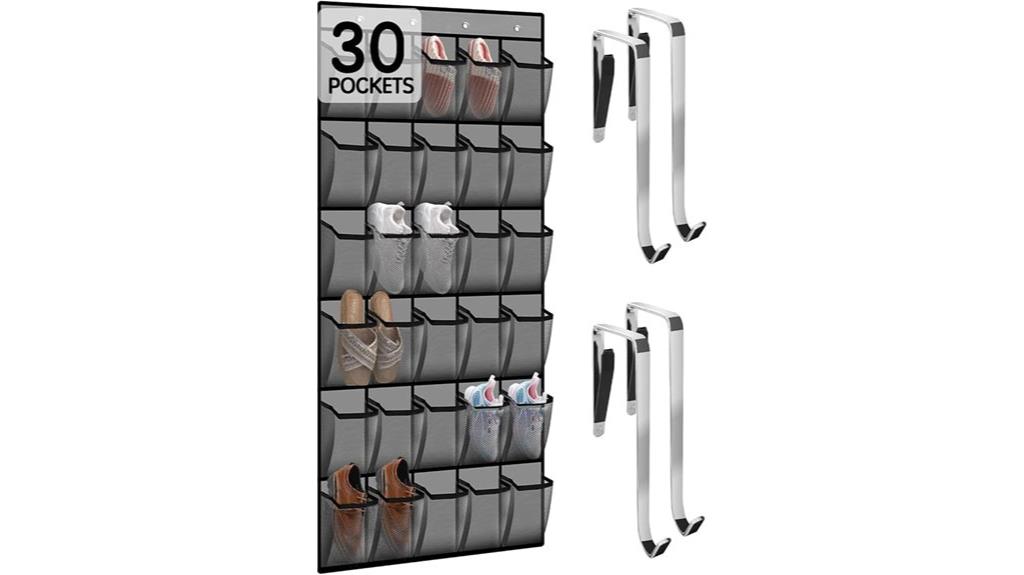 30 pocket door shoe organizer