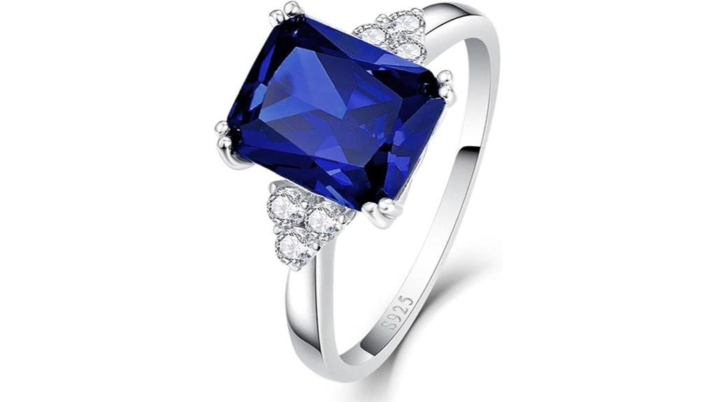 3 5 carat silver ring