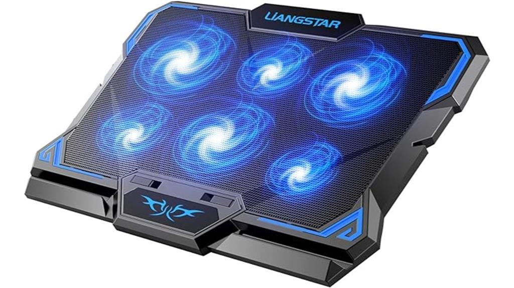6 led fan laptop cooler