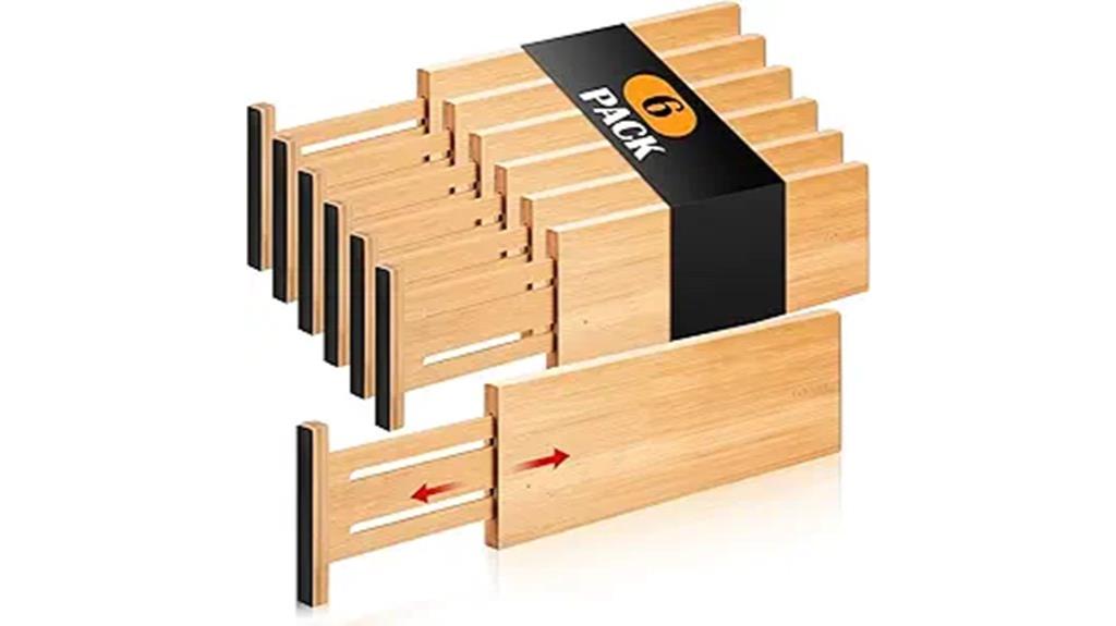 adjustable bamboo drawer dividers