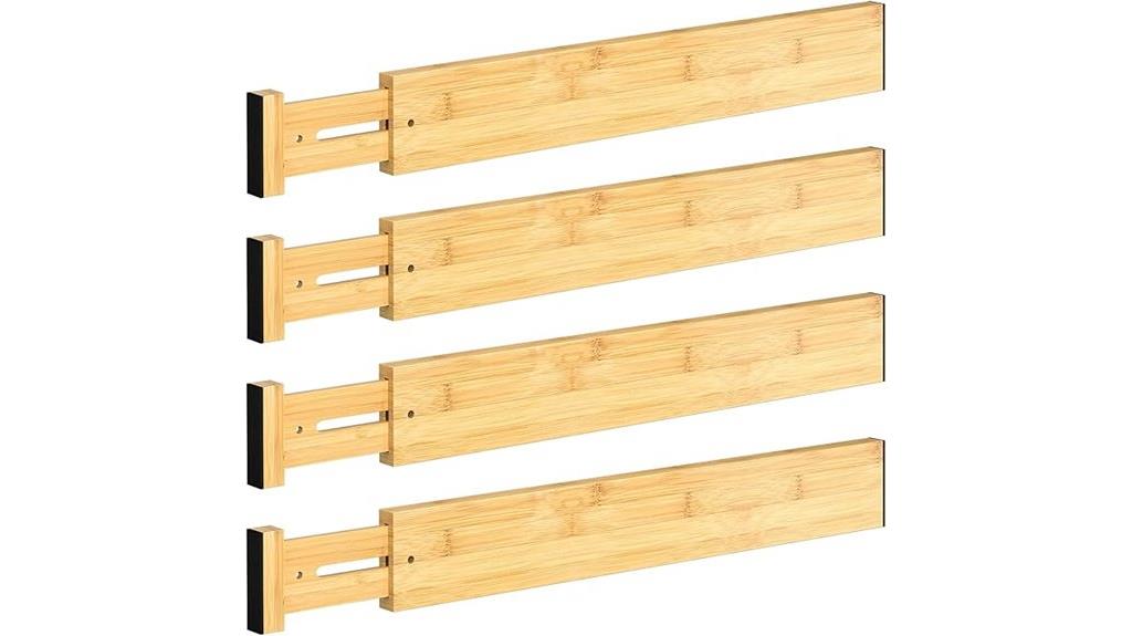 adjustable bamboo drawer dividers