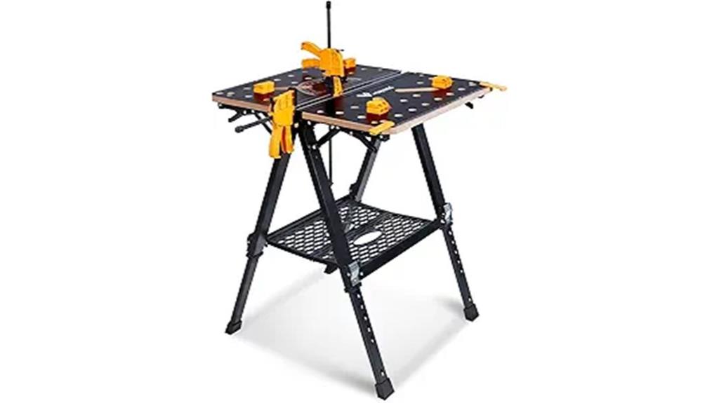 adjustable portable workbench and sawhorse