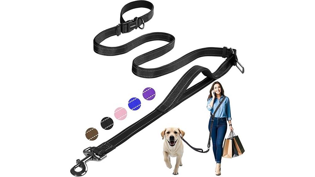 adjustable reflective dog leash