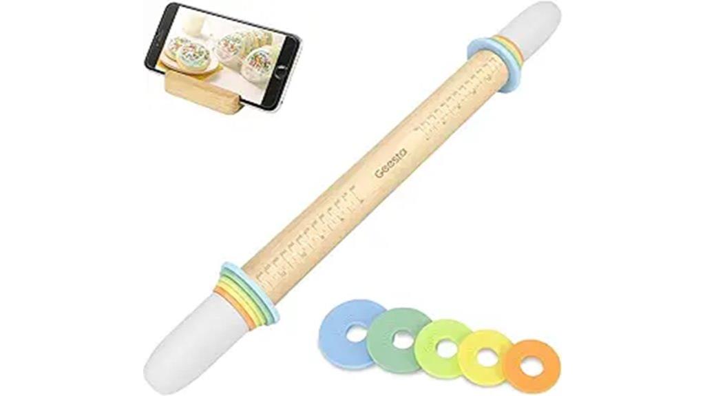 adjustable wooden rolling pin