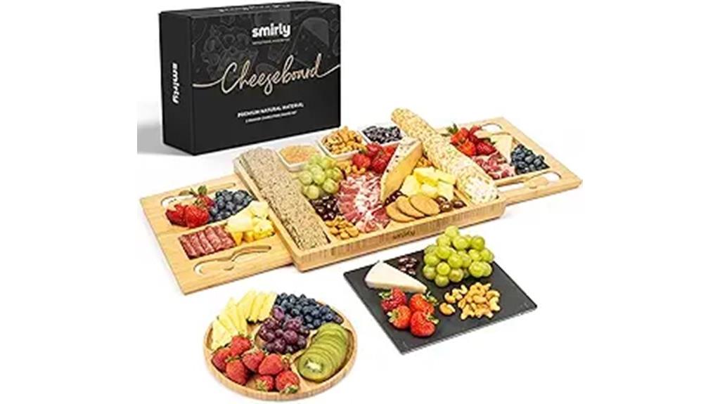 bamboo serving platter set