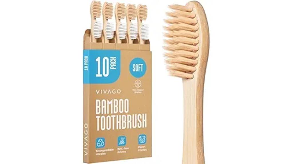 bamboo soft flossing toothbrushes
