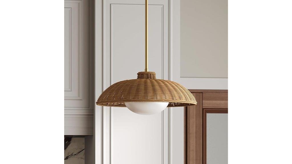 belleville rattan pendant light