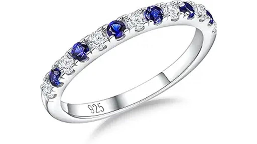 birthstone stackable wedding bands