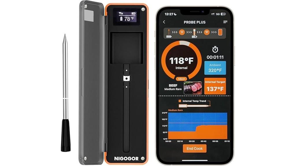bluetooth grill meat thermometer