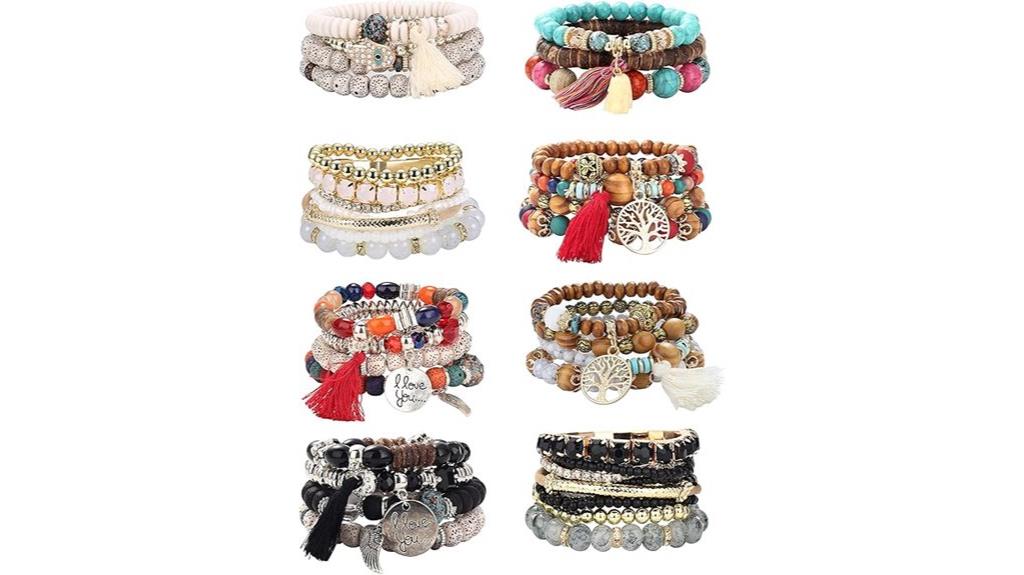 bohemian beaded bracelet sets