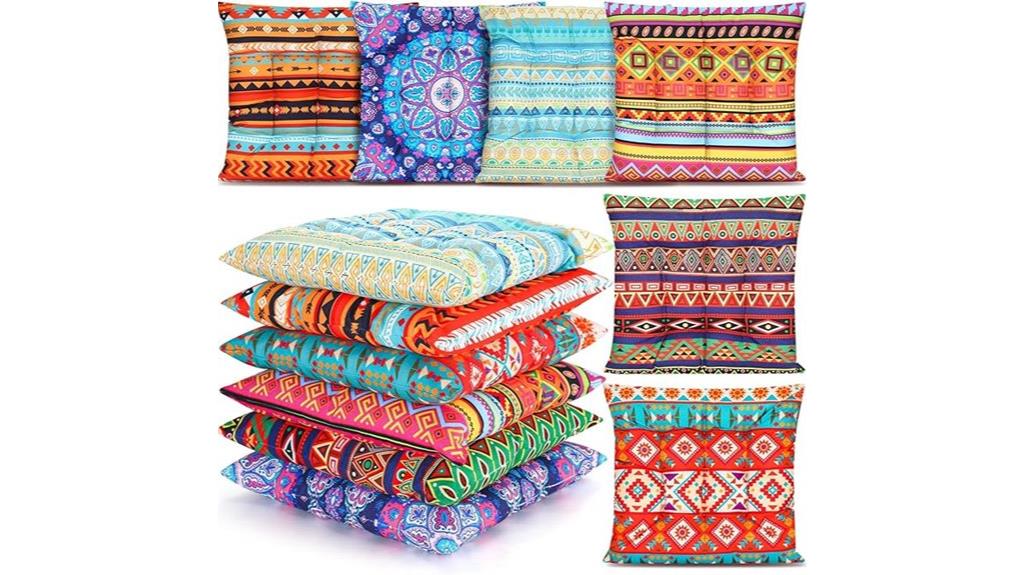bohemian floor pillow set