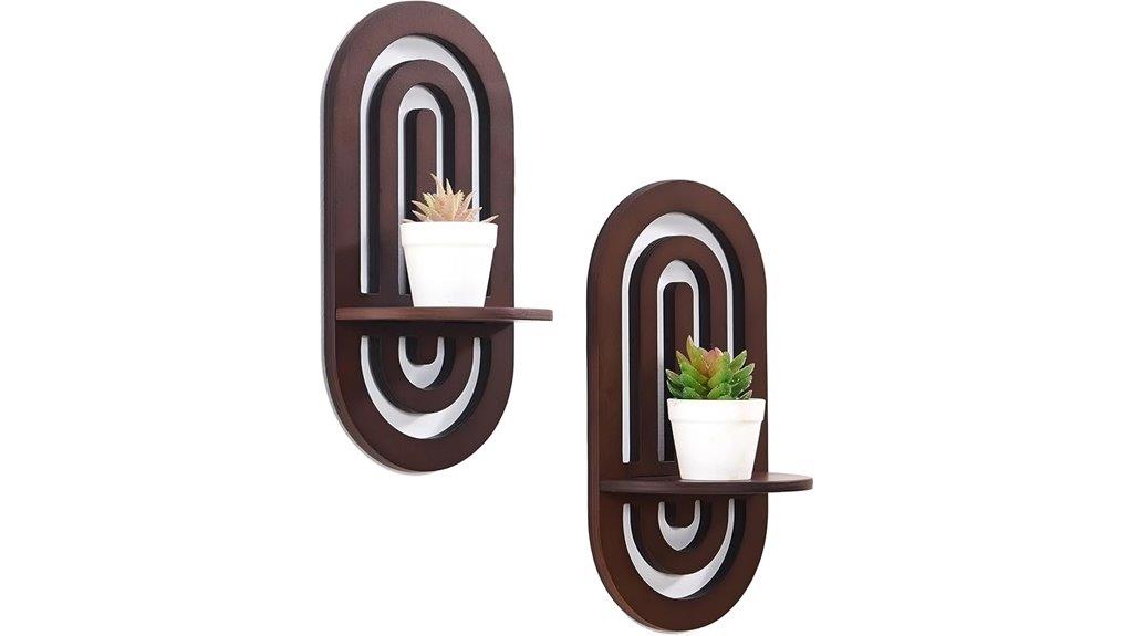 boho arched wall shelves