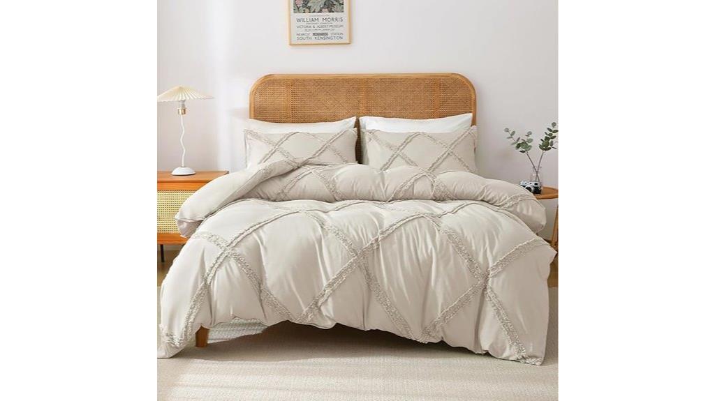 boho beige queen bedding