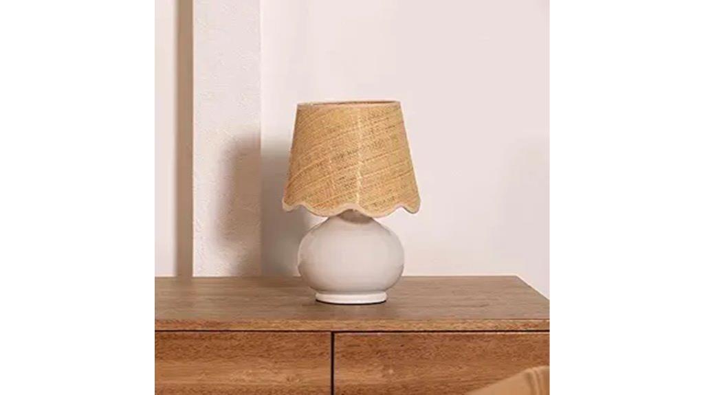 boho ceramic bedside lamp