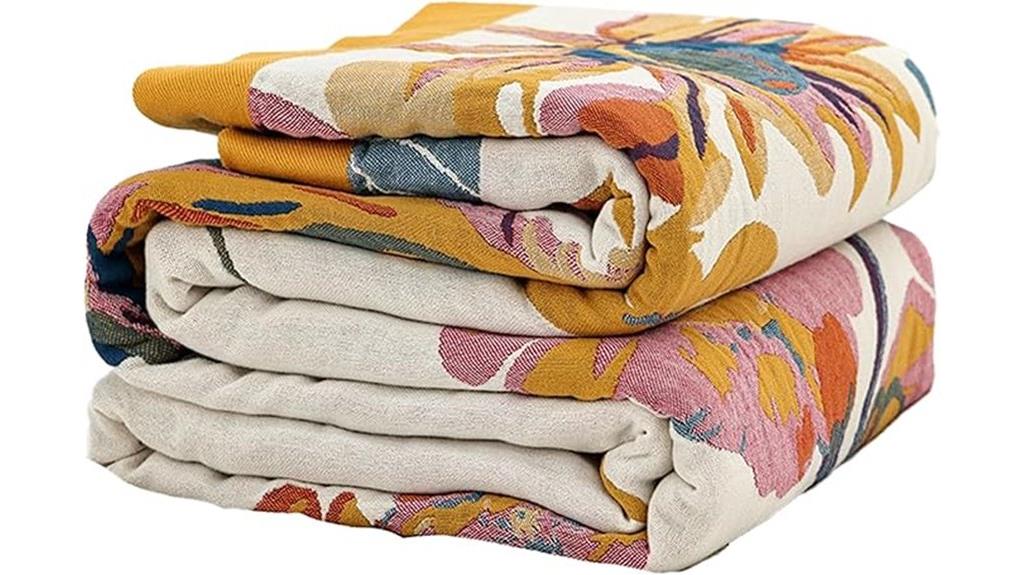 boho cotton bed blanket