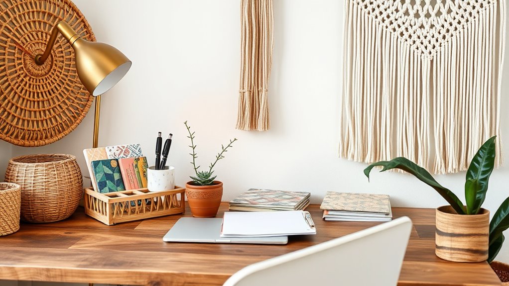 boho desk decor ideas
