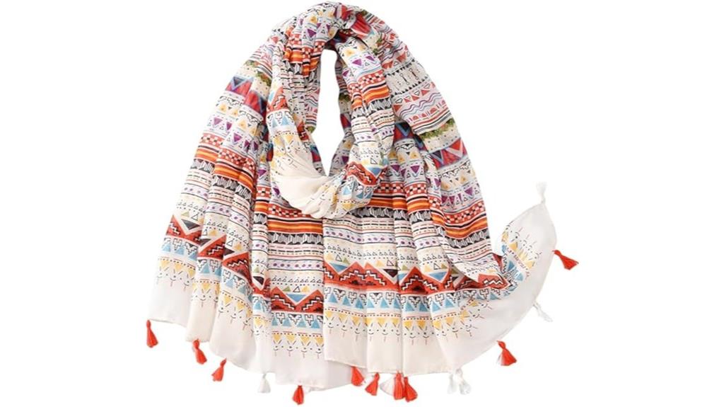 boho floral printed scarf