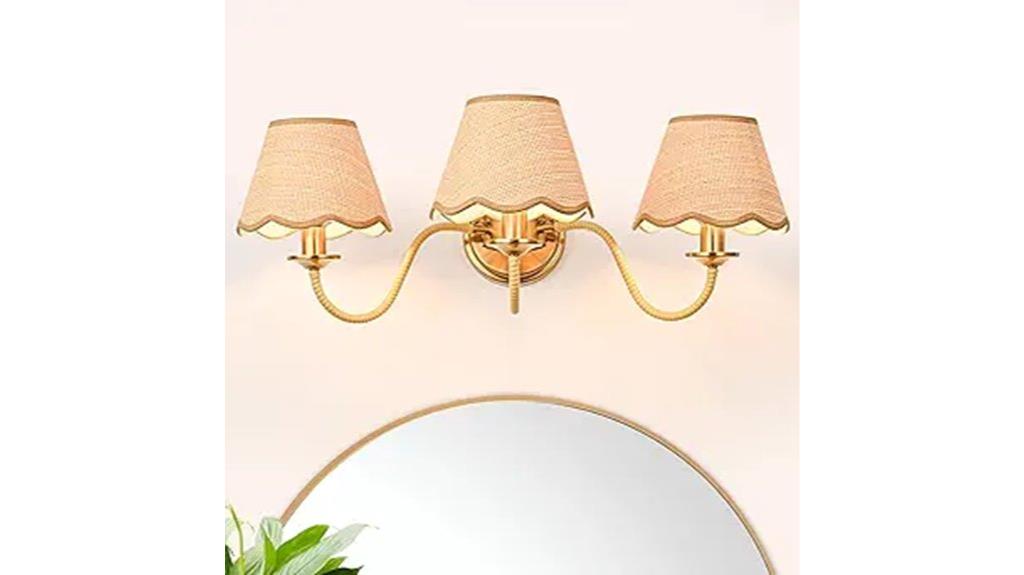 boho industrial rattan vanity