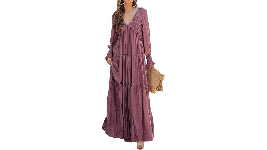 boho long sleeve dress