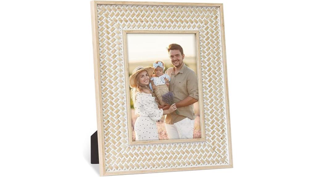boho rattan photo frame