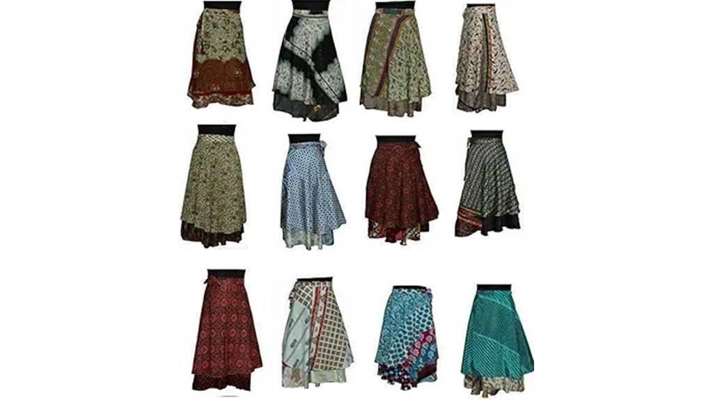 boho vintage silk skirt