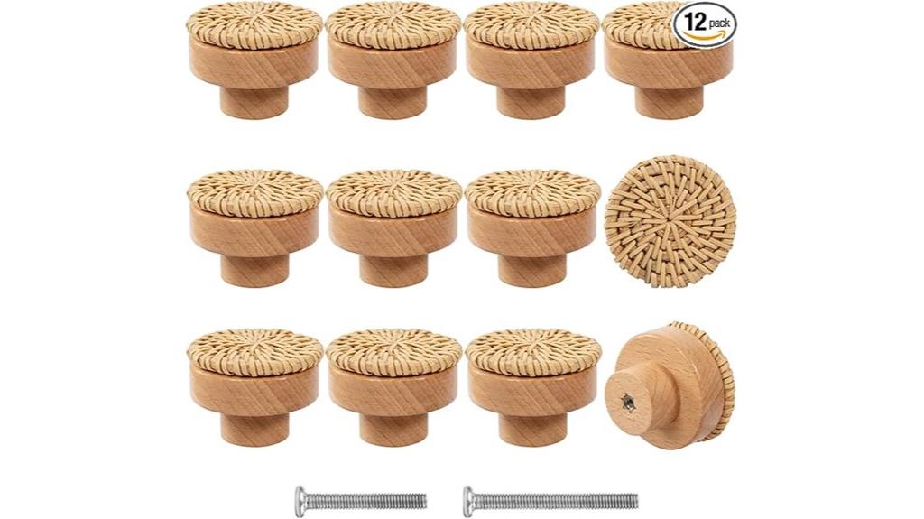 boho wood dresser knobs