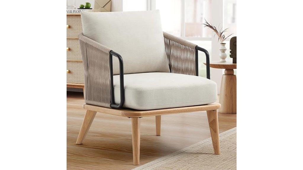 braid style accent chair