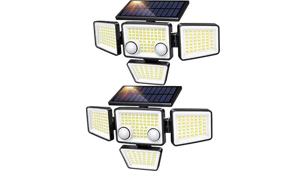 bright solar security floodlights