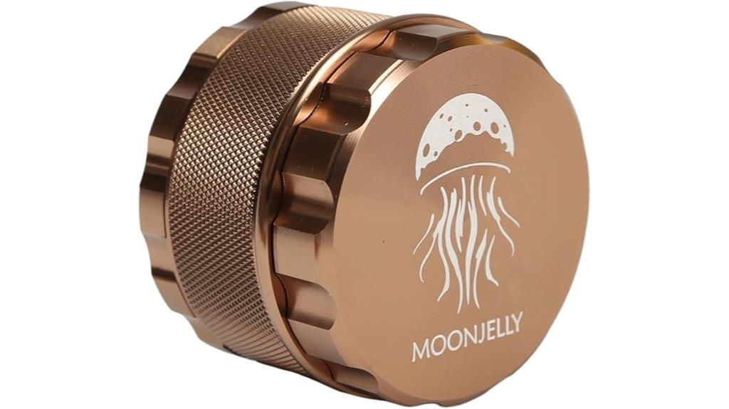 brown aluminum grinder mill