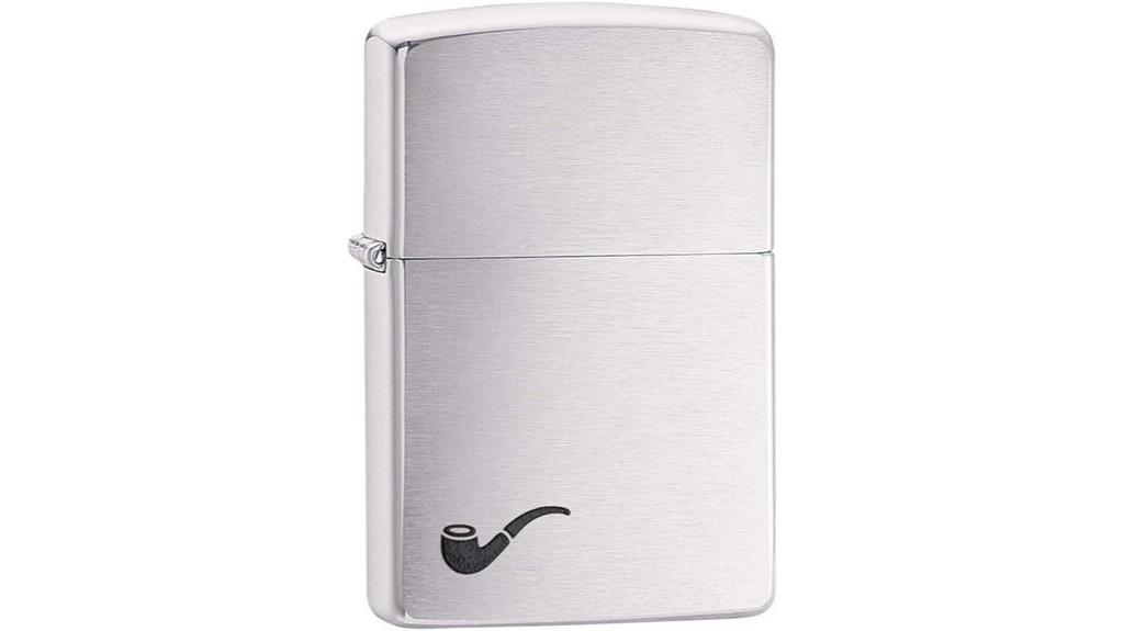 brushed chrome pipe lighter