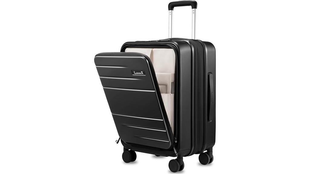 charcoal metallic 20 inch luggage