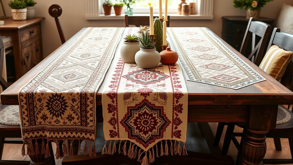 charming boho table runners