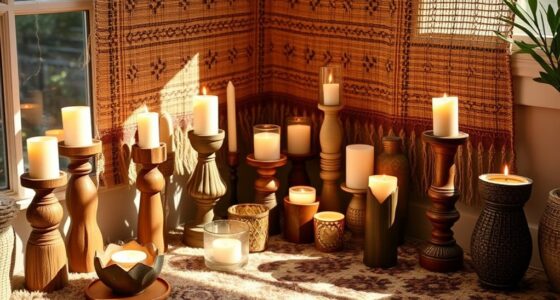 chic boho candle decor