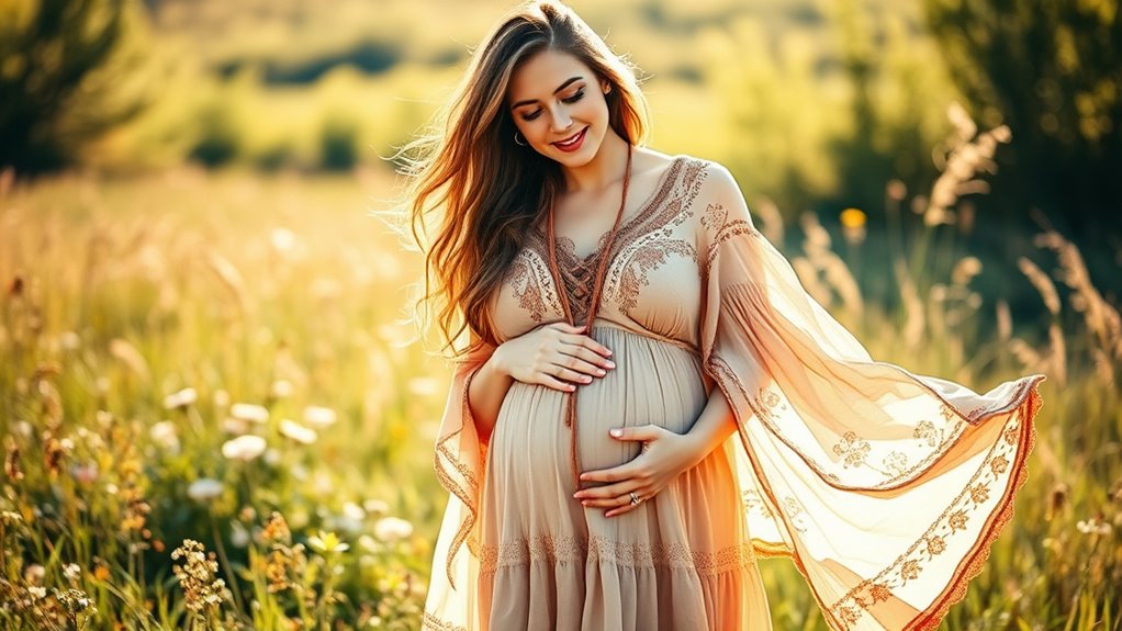 chic boho maternity dresses