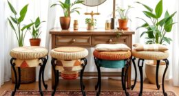 chic boho vanity stools
