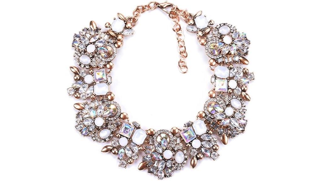 colorful glass crystal bib