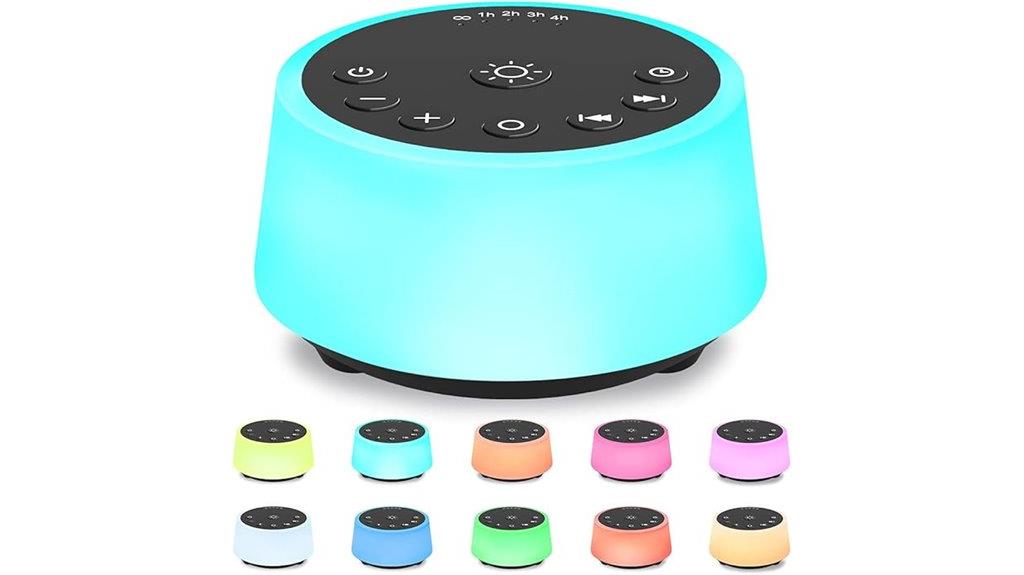 colorful noise machine with night light