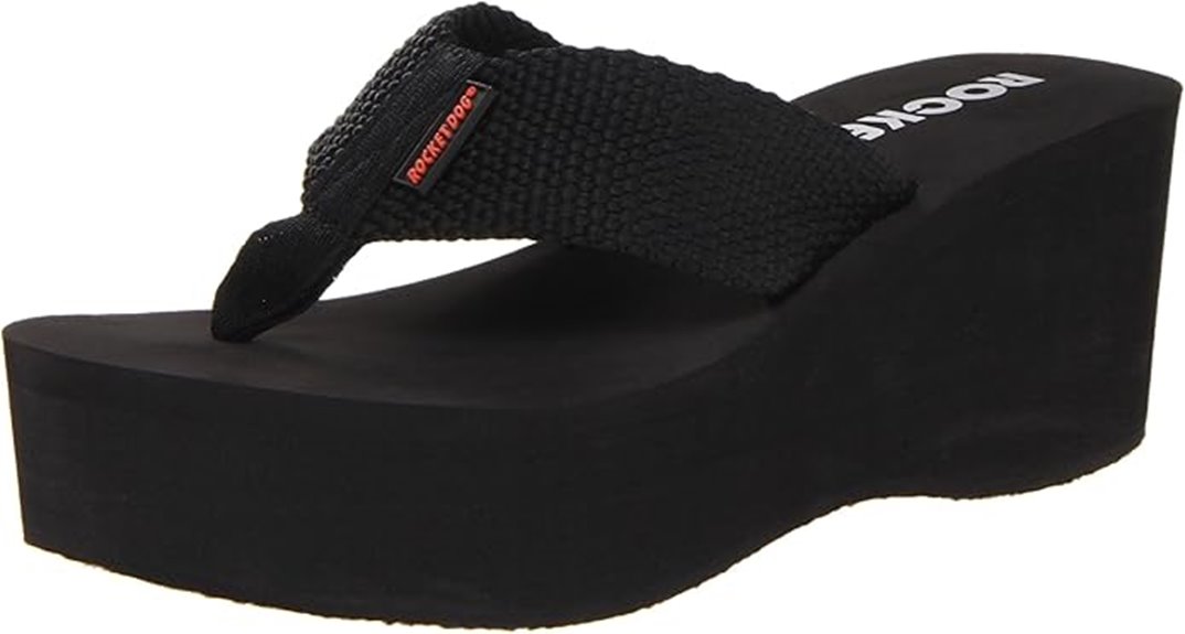 comfortable platform flip flops