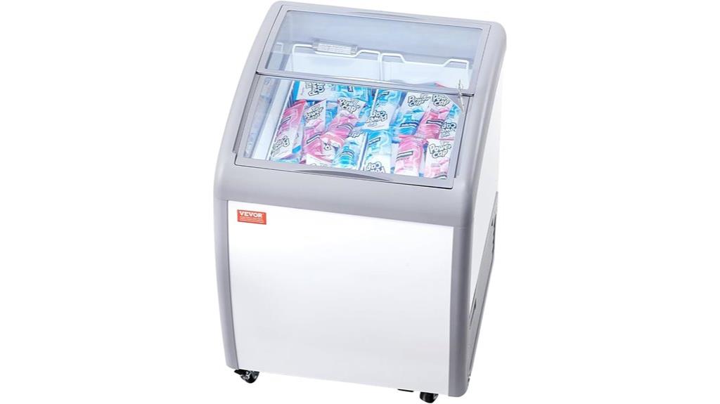 commercial ice cream display