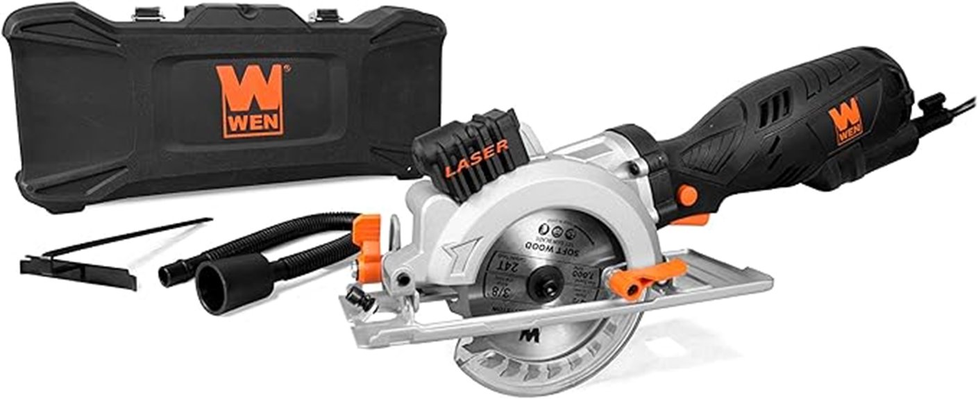 compact circular saw with laser