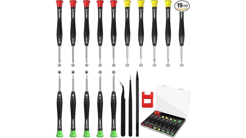 complete 19 piece screwdriver set