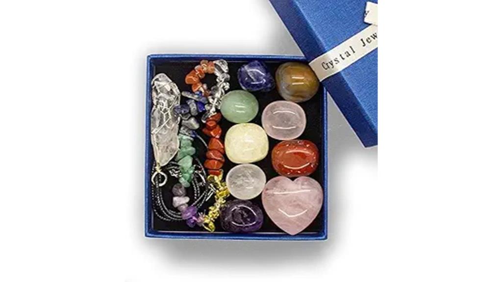 crystal healing stone set