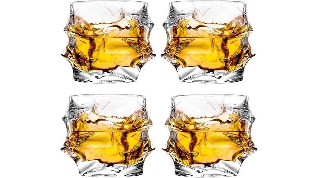 crystal whiskey glasses set