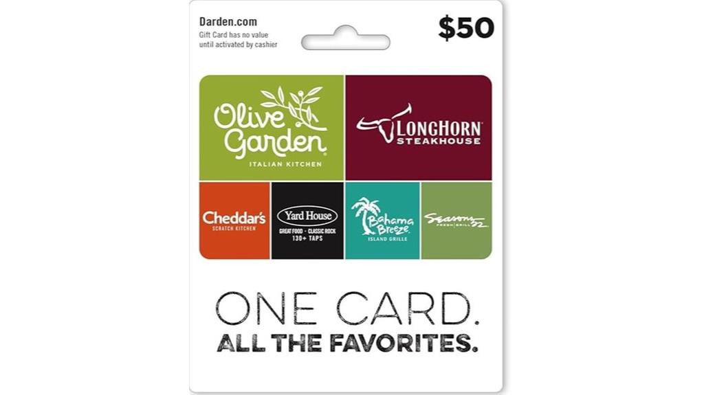 darden restaurants gift card