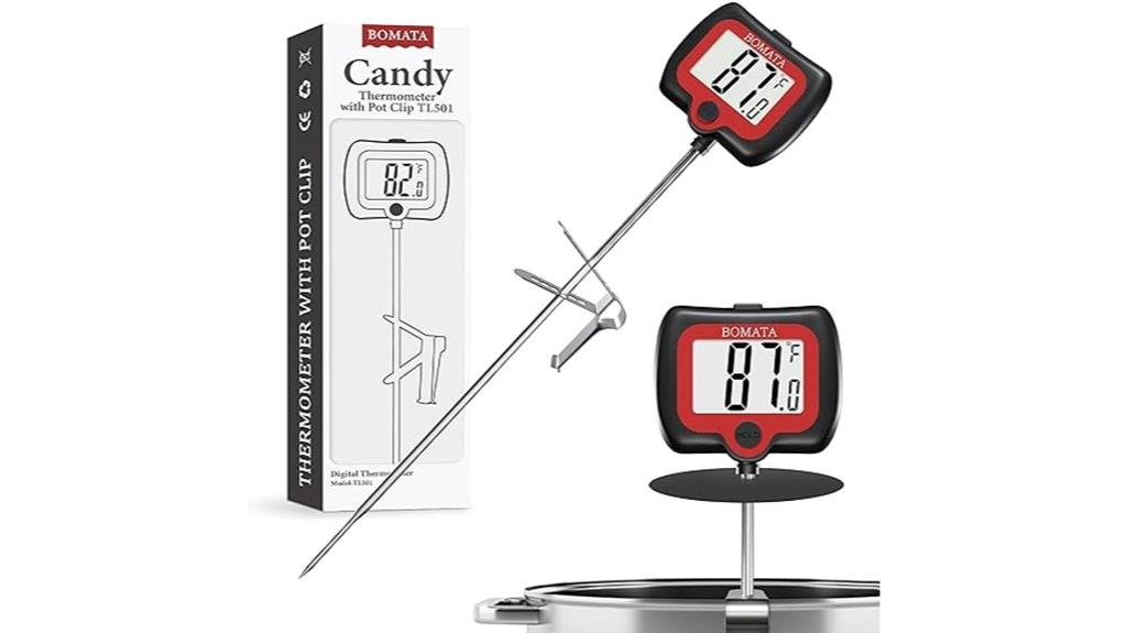 digital candy thermometer with clip