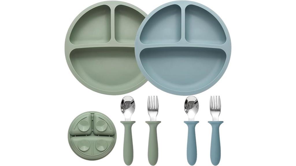 dual silicone baby utensils